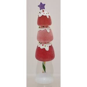 Dept 56 Goody Goody Gumdrop Iced Tree 12" Christmas 2008 Bobble Red/Pink RARE